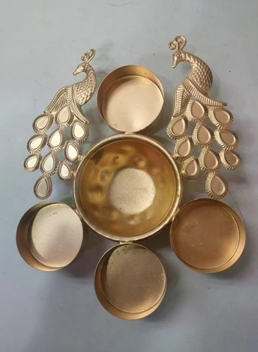 Brass Peacock Diya